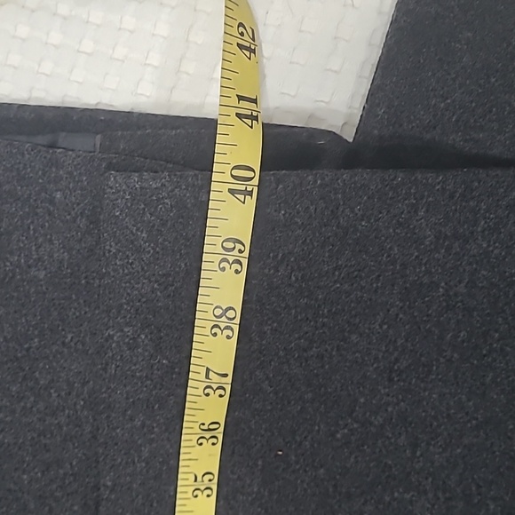 Banana Republic Grey Wool Oversized Hidden Placket Longline Trench Coat Size L - Picture 15 of 15